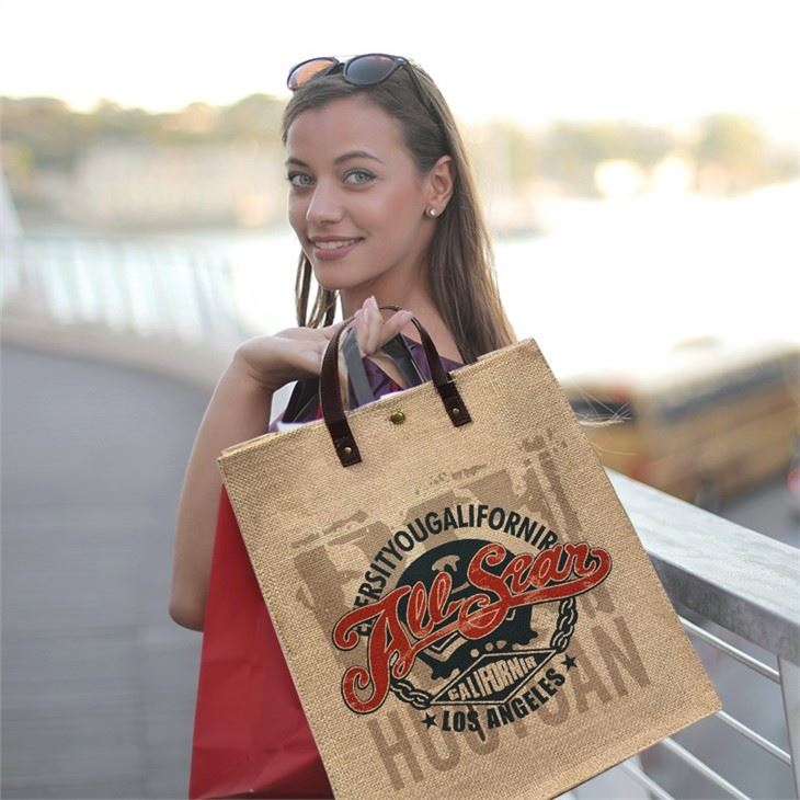 Stylish Natural Jute Grocery Bag